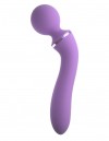 Фиолетовый двусторонний вибростимулятор Duo Wand Massage-Her - 19,6 см. фото 1 — pink-kiss
