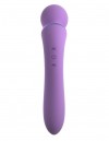 Фиолетовый двусторонний вибростимулятор Duo Wand Massage-Her - 19,6 см. фото 4 — pink-kiss