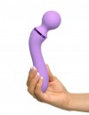 Фиолетовый двусторонний вибростимулятор Duo Wand Massage-Her - 19,6 см. фото 6 — pink-kiss