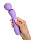 Фиолетовый двусторонний вибростимулятор Duo Wand Massage-Her - 19,6 см. фото 8 — pink-kiss