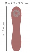 Коричневый вибратор Hazel 02 с рельефной головкой - 14 см. фото 5 — pink-kiss
