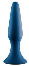 Синяя анальная пробка METAL BALL BUTT PLUG - 15 см. фото 1 — pink-kiss