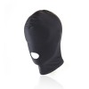 Черный текстильный шлем с прорезью для рта фото 1 — pink-kiss