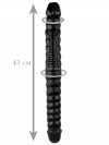 Черный двухсторонний спиралевидный фаллоимитатор - 43 см. фото 2 — pink-kiss