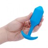 Голубая вибропробка для ношения B-vibe Snug Plug 3 - 12,4 см. фото 4 — pink-kiss
