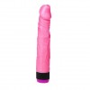 Вибромассажер рельефный розового цвета - 22,5 см. фото 1 — pink-kiss