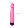 Вибромассажер рельефный розового цвета - 22,5 см. фото 4 — pink-kiss