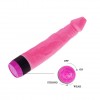 Вибромассажер рельефный розового цвета - 22,5 см. фото 5 — pink-kiss