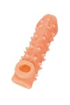 Телесная закрытая насадка с пупырышками Cock Sleeve Size M - 15,6 см. фото 4 — pink-kiss