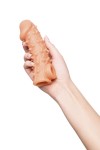 Телесная закрытая насадка с пупырышками Cock Sleeve Size M - 15,6 см. фото 9 — pink-kiss