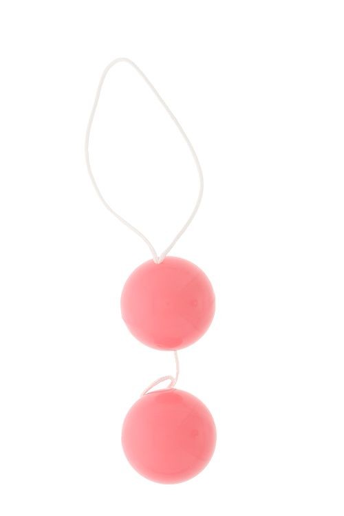 Розовые вагинальные шарики Vibratone DUO-BALLS фото 1 — pink-kiss