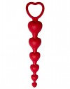 Бордовая анальная цепочка Love Beam - 19 см. фото 1 — pink-kiss