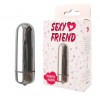 Серебристая гладкая вибропуля Sexy Friend - 8,3 см. фото 2 — pink-kiss