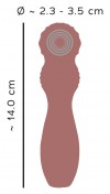 Коричневый вибратор-жезл Hazel 03 - 14 см. фото 5 — pink-kiss