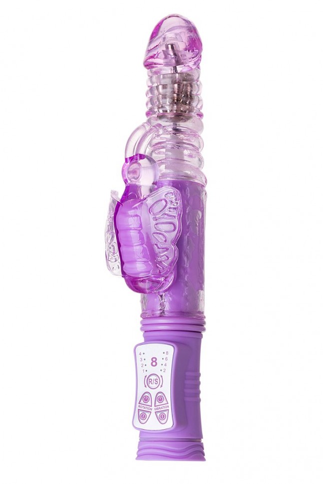 Фиолетовый хай-тек вибратор High-Tech fantasy с вращением бусин - 24,5 см. фото 1 — pink-kiss