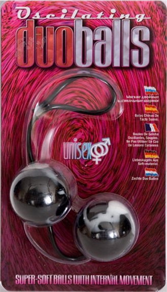 Чёрно-белые вагинальные шарики Duoballs фото 1 — pink-kiss