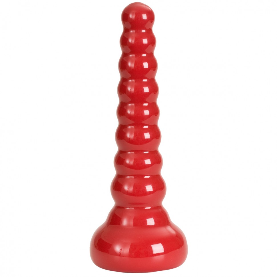 Ребристая анальная втулка Red Boy Anal Wand Butt Plug - 21,3 см. фото 1 — pink-kiss