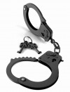 Черные металлические наручники фото 2 — pink-kiss