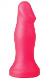 Розовый анальный фаллоимитатор с ограничительным основанием - 14 см. фото 1 — pink-kiss