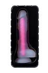 Прозрачно-розовый фаллоимитатор, светящийся в темноте, Tony Glow - 20 см. фото 6 — pink-kiss