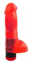 Красный гелевый вибратор №5 - 16 см. фото 1 — pink-kiss