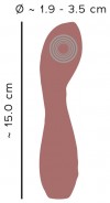Коричневый вибратор с рельефной головкой Hazel 05 - 15 см. фото 5 — pink-kiss