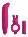 Ярко-розовый вибронабор для пар Couples Vibrating Starter Kit фото 1 — pink-kiss