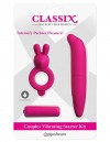 Ярко-розовый вибронабор для пар Couples Vibrating Starter Kit фото 2 — pink-kiss