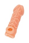 Телесная закрытая насадка с венками Cock Sleeve Size S - 13,8 см. фото 4 — pink-kiss