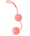 Вагинальные мягкие шарики MARBILIZED DUO BALLS PINK фото 2 — pink-kiss