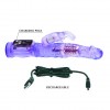 Фиолетовый вибратор-кролик с функцией ротации - 21,5 см. фото 5 — pink-kiss