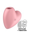 Розовый вибромассажер Cutie Heart с вакуум-волновой стимуляцией фото 3 — pink-kiss