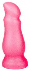 Розовая анальная пробочка с приплюснутым кончиком - 13 см. фото 1 — pink-kiss