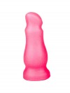Розовая анальная пробочка с приплюснутым кончиком - 13 см. фото 2 — pink-kiss