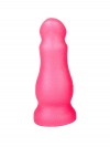 Розовая анальная пробочка с приплюснутым кончиком - 13 см. фото 3 — pink-kiss