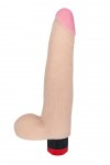 Реалистичный вибромассажёр из приятного на ощупь материала - 21,7 см. фото 1 — pink-kiss