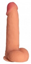 Телесный реалистичный фаллоимитатор с присоской №72 - 19,5 см. фото 1 — pink-kiss