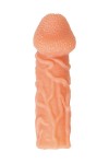 Телесная закрытая насадка с венками Cock Sleeve Size M - 15,6 см. фото 3 — pink-kiss