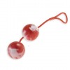 Красно-белые вагинальные шарики  со смещенным центром тяжести Duoballs фото 1 — pink-kiss