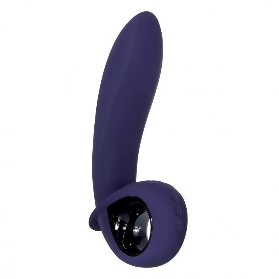 Фиолетовый вибростимулятор зоны G с функцией расширения Inflatable G - 16,5 см. фото 1 — pink-kiss