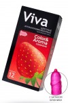 Цветные презервативы VIVA Color&Aroma с ароматом клубники - 12 шт. фото 1 — pink-kiss