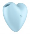 Голубой вибромассажер Cutie Heart с вакуум-волновой стимуляцией фото 1 — pink-kiss