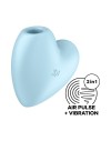 Голубой вибромассажер Cutie Heart с вакуум-волновой стимуляцией фото 3 — pink-kiss