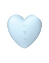 Голубой вибромассажер Cutie Heart с вакуум-волновой стимуляцией фото 4 — pink-kiss