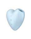 Голубой вибромассажер Cutie Heart с вакуум-волновой стимуляцией фото 5 — pink-kiss