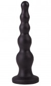 Чёрная анальная ёлочка с ограничительным основанием - 17,5 см. фото 1 — pink-kiss