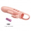 Телесная насадка на пенис с вибрацией Sloane - 18,7 см. фото 5 — pink-kiss