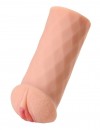 Телесный мастурбатор-вагина ELEGANCE с ромбами по поверхности фото 1 — pink-kiss