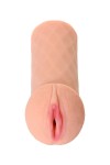 Телесный мастурбатор-вагина ELEGANCE с ромбами по поверхности фото 3 — pink-kiss