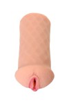 Телесный мастурбатор-вагина ELEGANCE с ромбами по поверхности фото 4 — pink-kiss